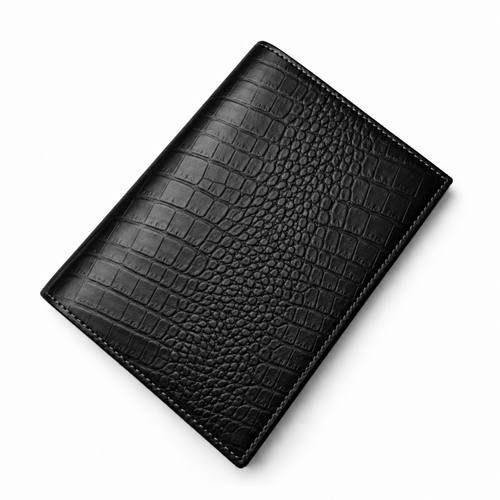 Personalizowany notes skórzany A5 SA66 Czarny Croco