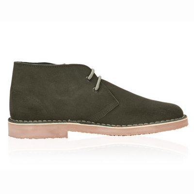 Zamszowe buty męskie Chukka Boots - khaki