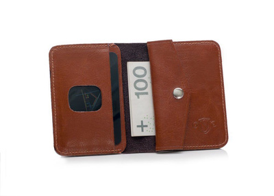 Personalizowany skórzany portfel z bilonówką SW16