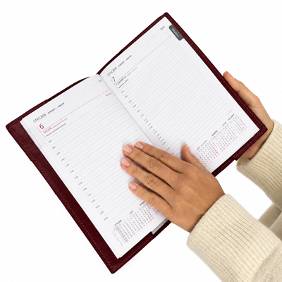 Personalizowany kalendarz skórzany A5 SA68 Maroon