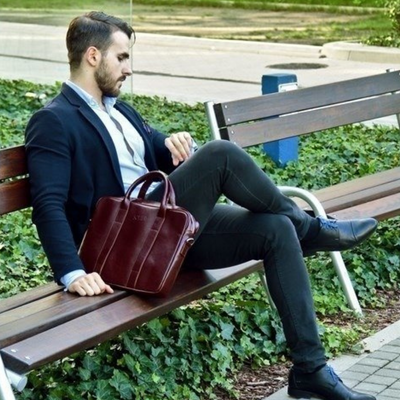 Skórzana męska torba na laptopa Solier SL20 EDYNBURG