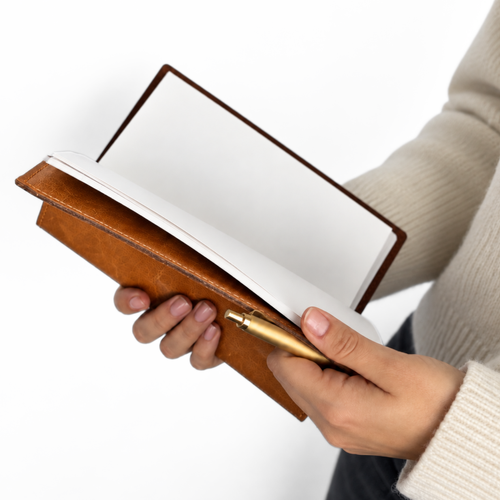 Personalizowany notes skórzany A5 SA66 camel