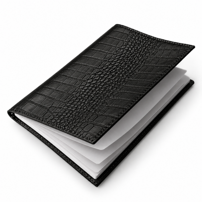 Personalizowany notes skórzany A5 SA66 Czarny Croco