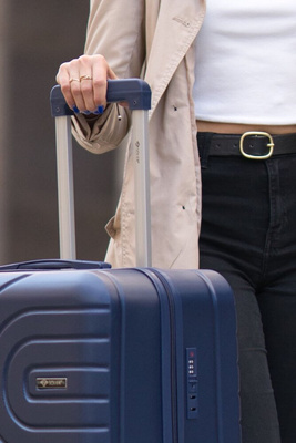 Walizka podróżna średnia ABS SOLIER AVENTOR STL1064 NAVY 24' M