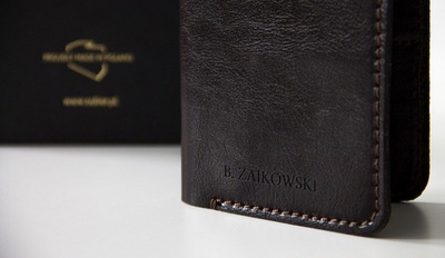 Personalizowana skórzana bilonówka SA10