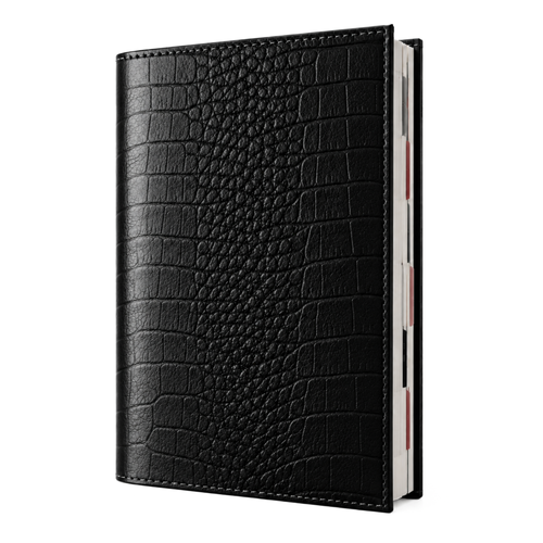 Personalizowany kalendarz skórzany A5 SA68 Czarny Croco
