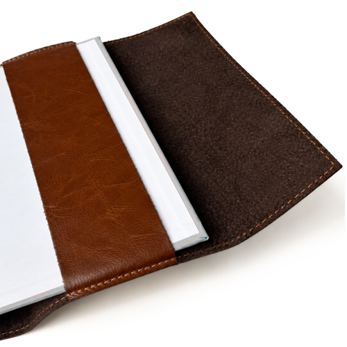 Personalizowany kalendarz skórzany A5 z paskiem SA69 Vintage Brown
