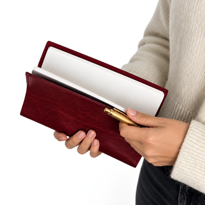 Personalizowany notes skórzany A5 SA66 bordowy