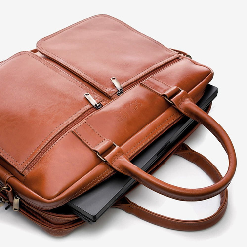 Męska skórzana torba na ramię, laptopa Solier SL01 DUNDEE