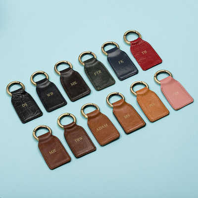 Personalizowany skórzany brelok Solier SA61 camel