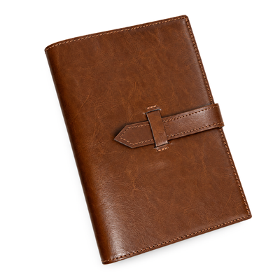 Personalizowany kalendarz skórzany A5 z paskiem SA69 Vintage Brown
