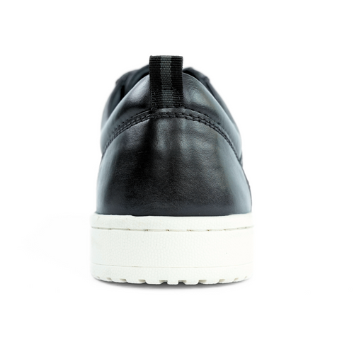 Skórzane trampki męskie eleganckie buty na co dzień - granatowe