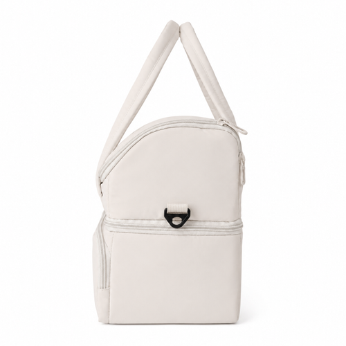 Torba termiczna duża lunch bag XXL z dwiema komorami LBS07 - Beżowy