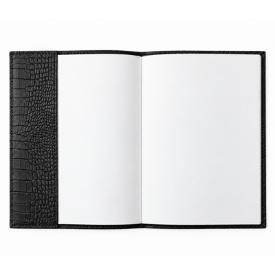 Personalizowany notes skórzany A5 SA66 Czarny Croco