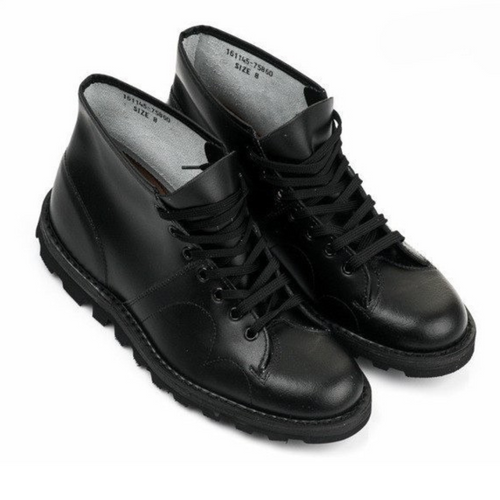 Czarne klasyczne buty męskie retro MONKEY SHOES