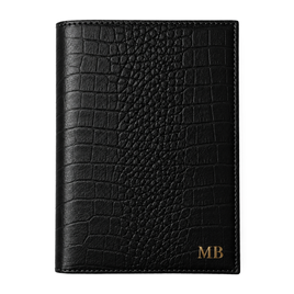 Personalizowany notes skórzany A5 SA66 Czarny Croco
