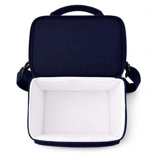 Torba termiczna duża lunch bag XXL z dwiema komorami LBS07 - Granatowy