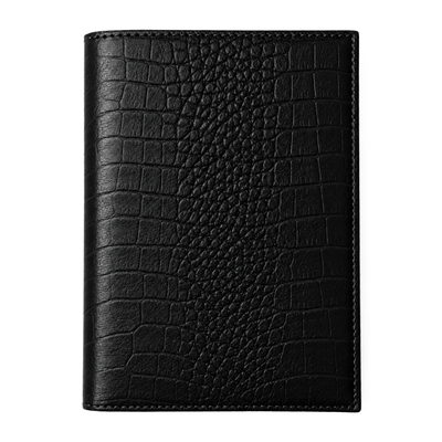 Personalizowany notes skórzany A5 SA66 Czarny Croco