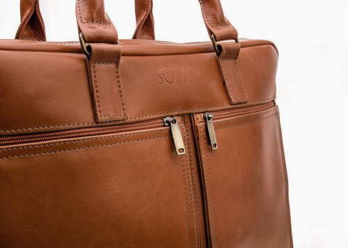 Męska skórzana torba na ramię, laptopa Solier SL01 DUNDEE