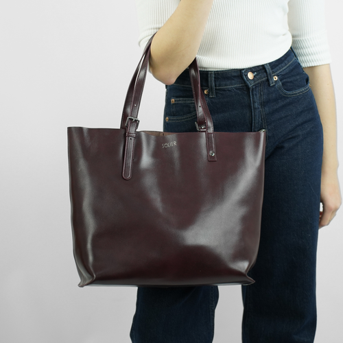 Bordowa torba shopper damska FL32 Tivora Maroon
