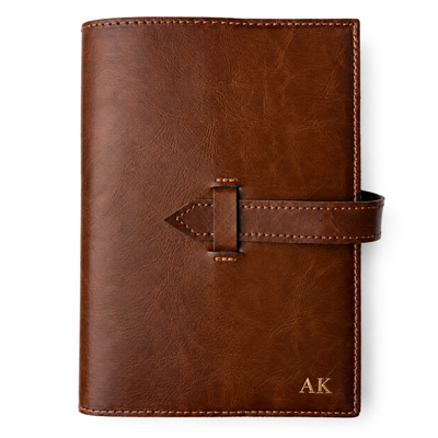 Personalizowany kalendarz skórzany A5 z paskiem SA69 Vintage Brown