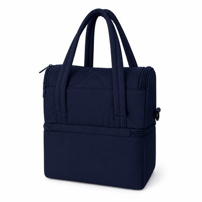 Torba termiczna duża lunch bag XXL z dwiema komorami LBS07 - Granatowy