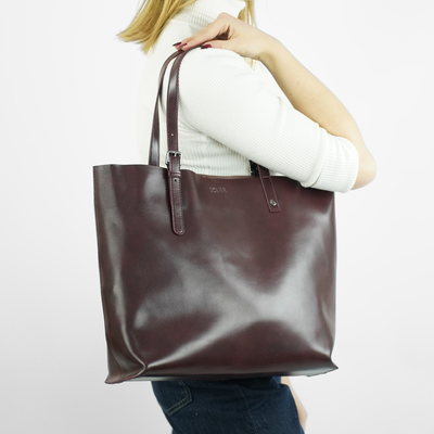 Bordowa torba shopper damska FL32 Tivora Maroon