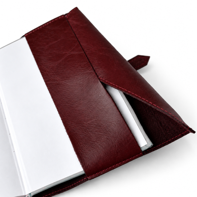 Personalizowany kalendarz skórzany A5 z paskiem SA69 Maroon